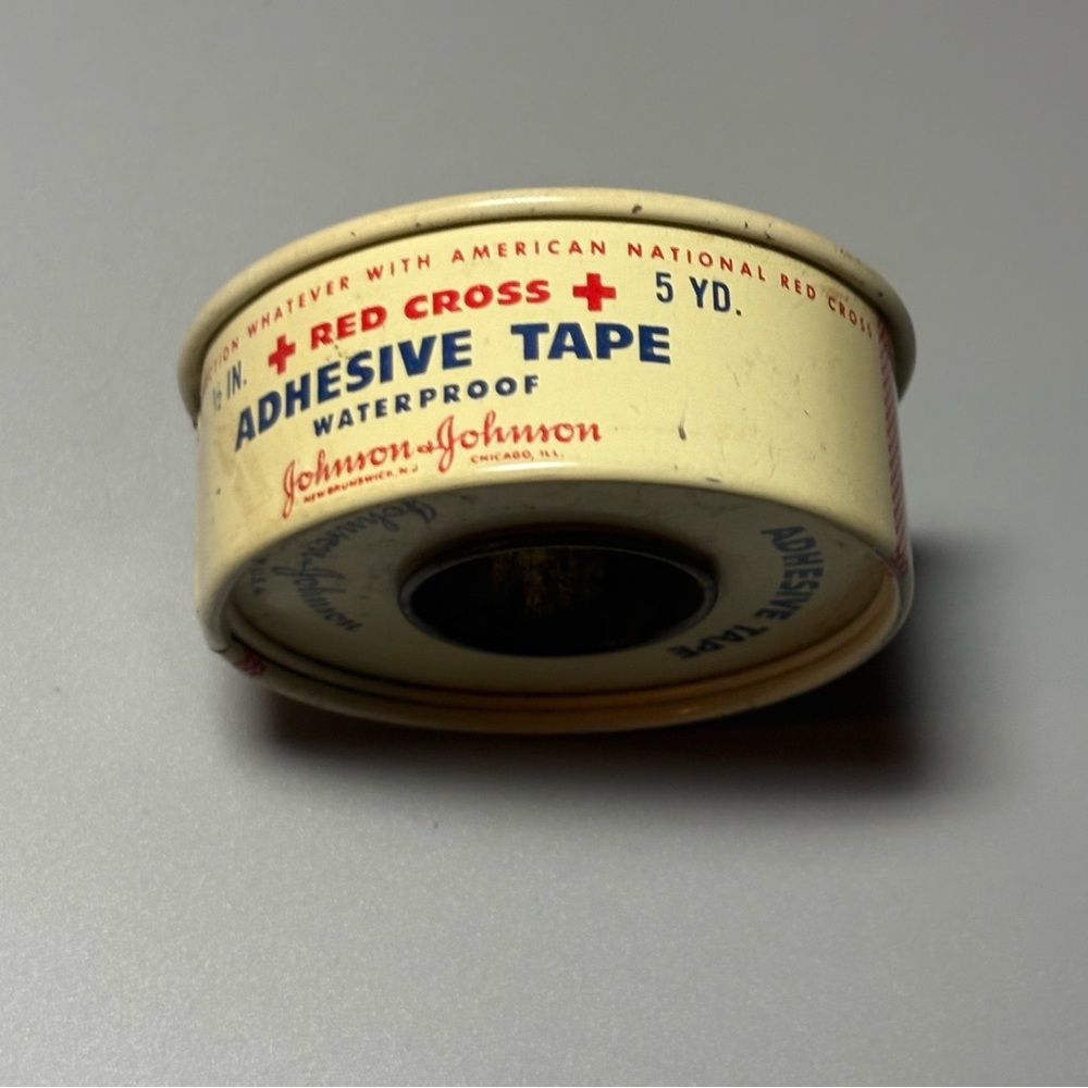 Vintage Johnson & Johnson Metal Adhesive Tape Dispenser
